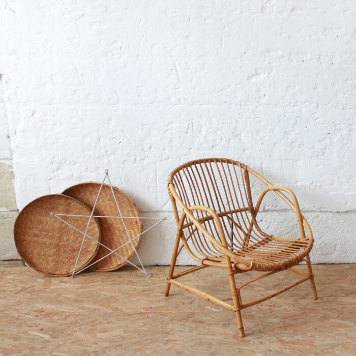 Fauteuil rotin vintage - Classique - I107 – Image 3