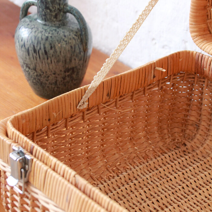 Valise tressée vintage XL - I246 – Image 2