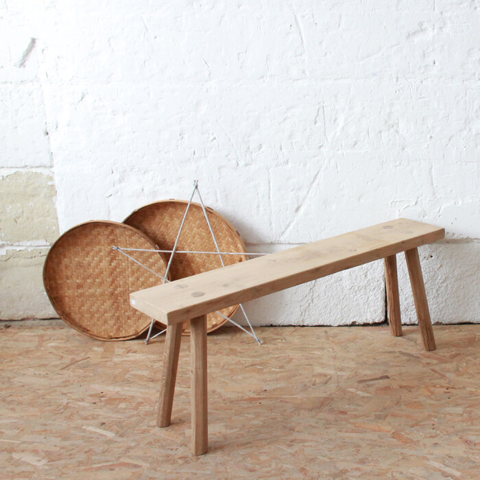 Banc bois wabi-sabi - Chêne -I091 – Image 3