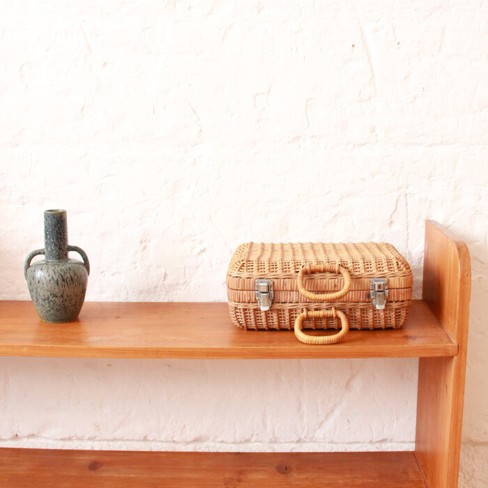 Valise tressée vintage - I242