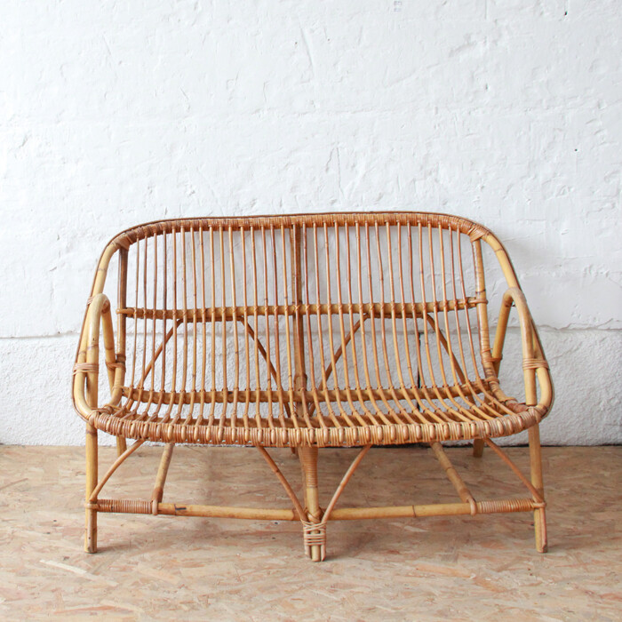 Banquette rotin vintage - I360