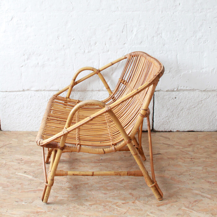 Banquette rotin vintage - I360 – Image 4
