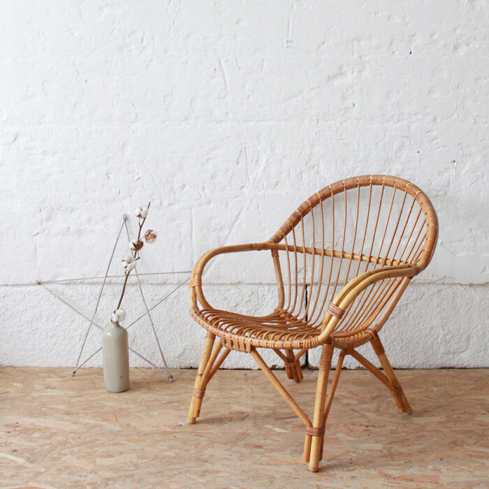 Fauteuil rotin vintage - Classique - I330 – Image 3