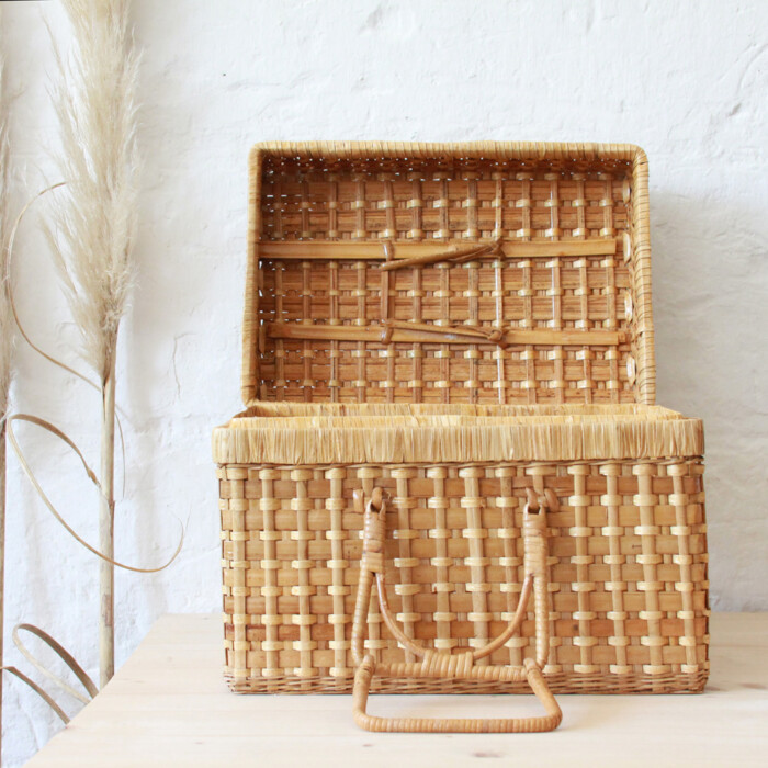 Valise tressée vintage – Image 5