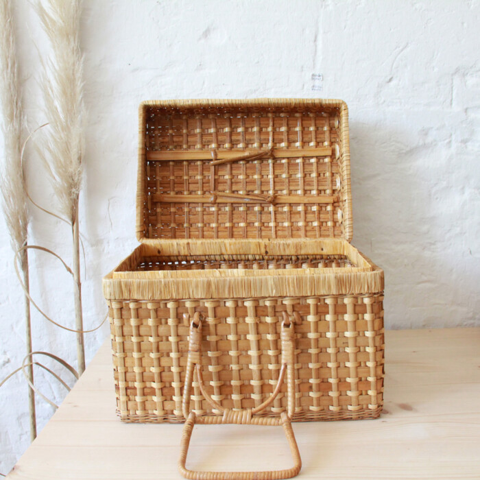 Valise tressée vintage – Image 6