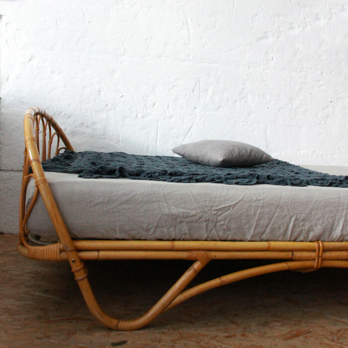 Lit rotin vintage - Corbeille - I790 – Image 9