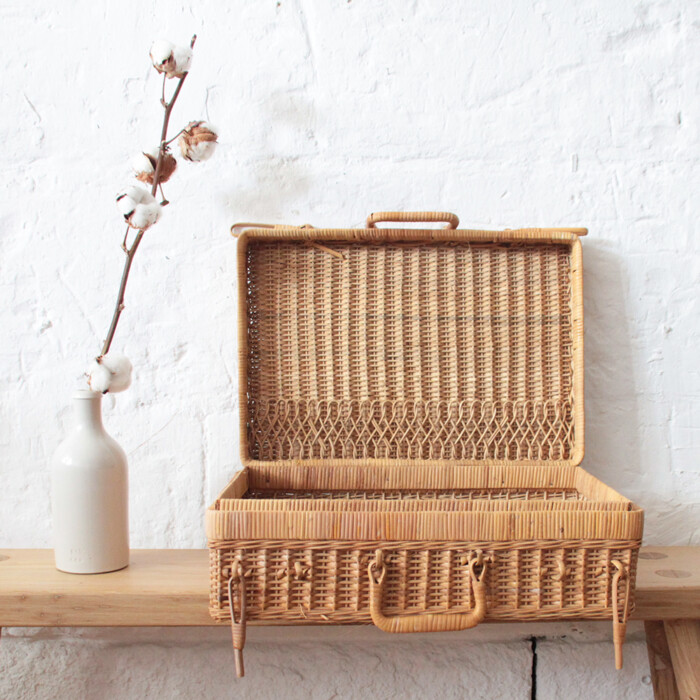 Valise tressée vintage - I418 – Image 4