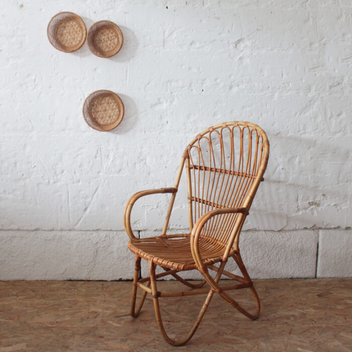 Fauteuil rotin vintage - I535 – Image 4