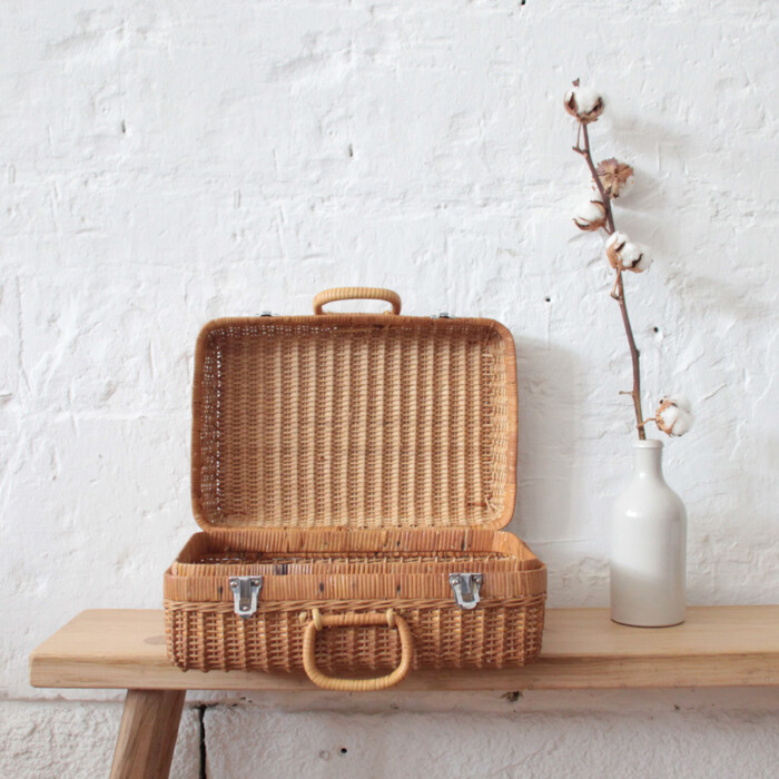 Valise tressée vintage - I567 – Image 4