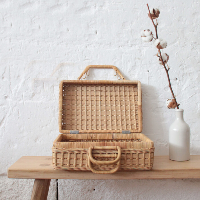 Valise tressée vintage - I566 – Image 4