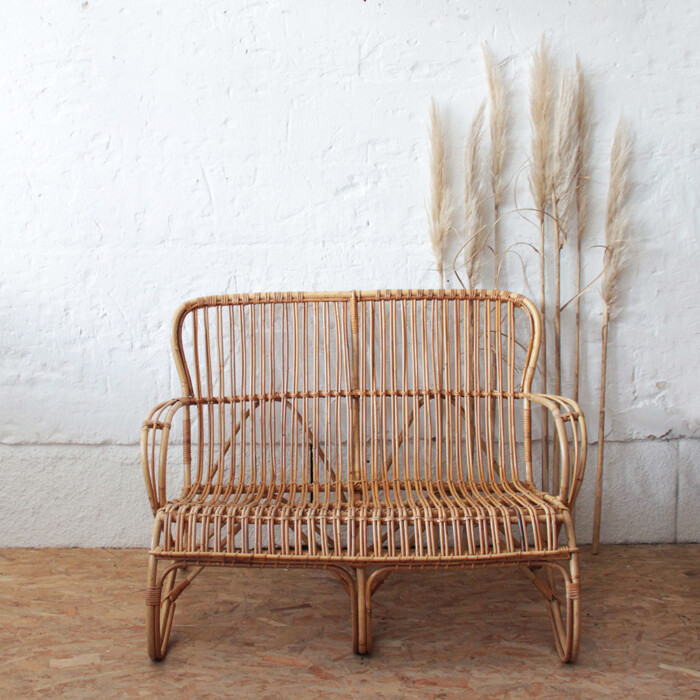 Banquette rotin vintage - C214