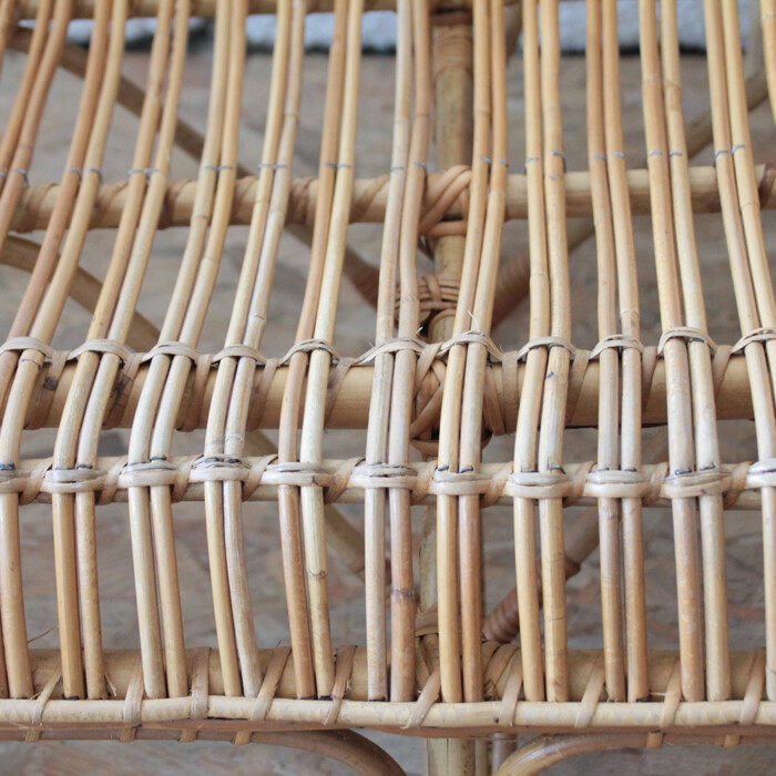 Banquette rotin vintage - C214 – Image 7