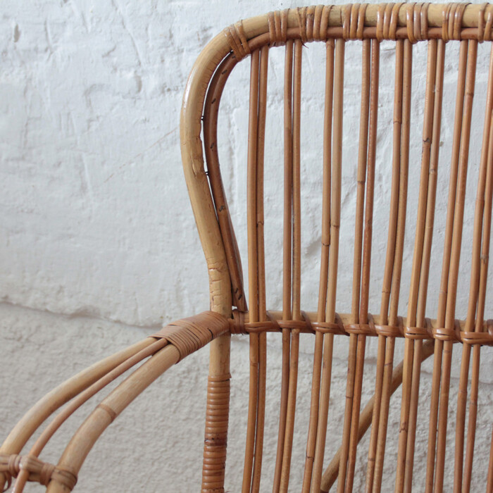 Banquette rotin vintage - C214 – Image 2