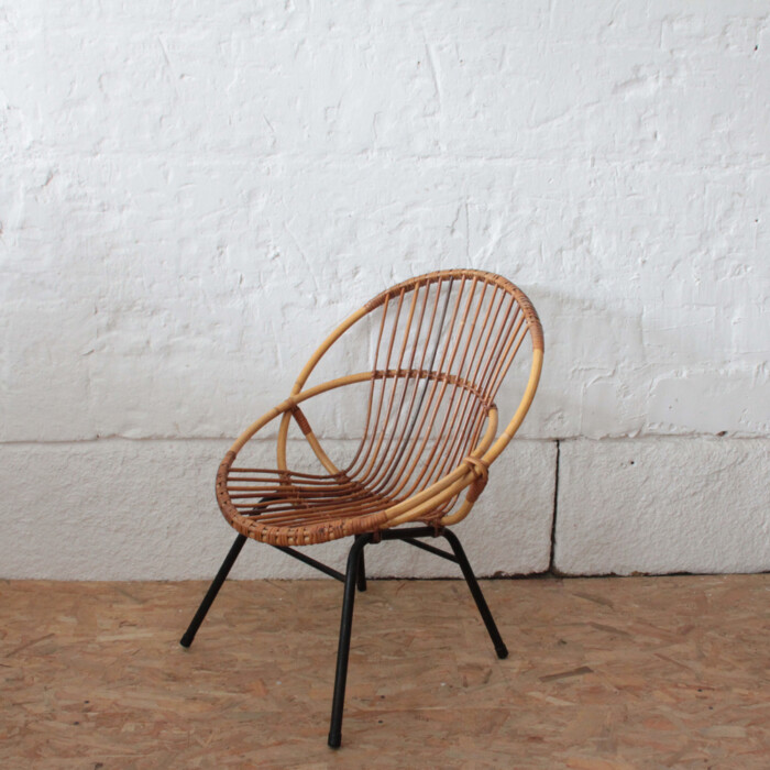 Fauteuil rotin vintage - Coquille - I540 – Image 2