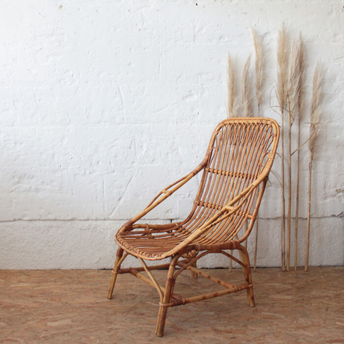 Fauteuil rotin vintage - I656 – Image 2