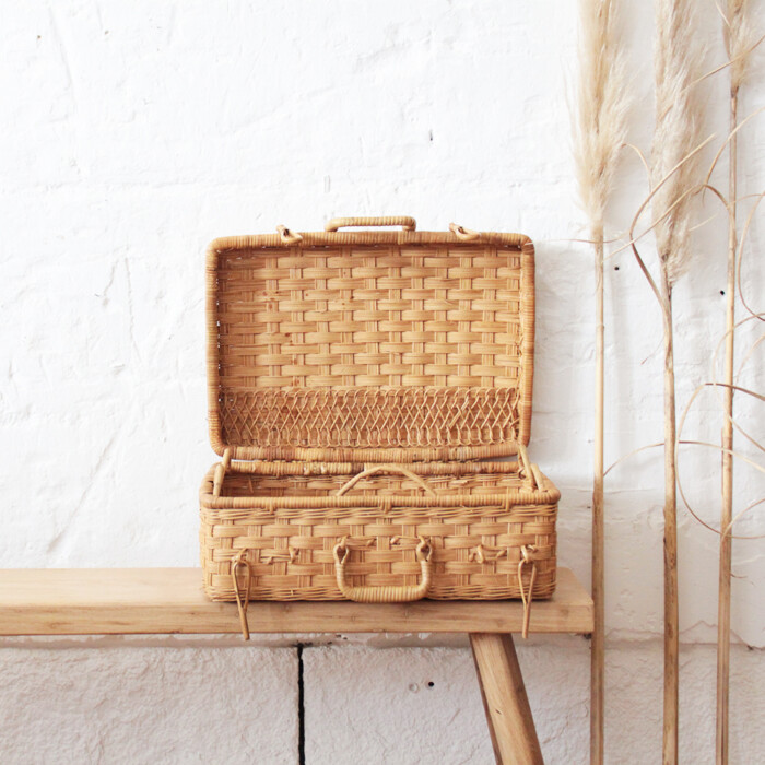 Valise tressée vintage - I674 – Image 2