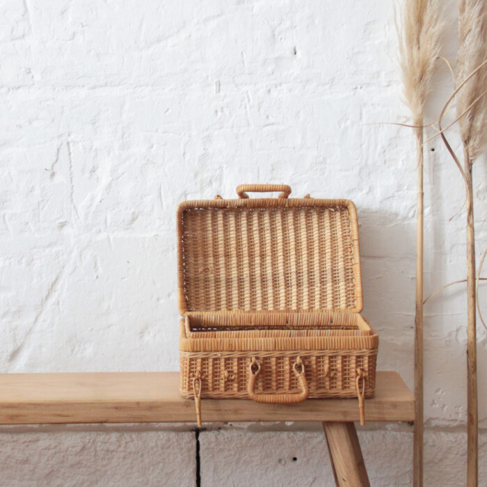 Valise tressée vintage - I629 – Image 2