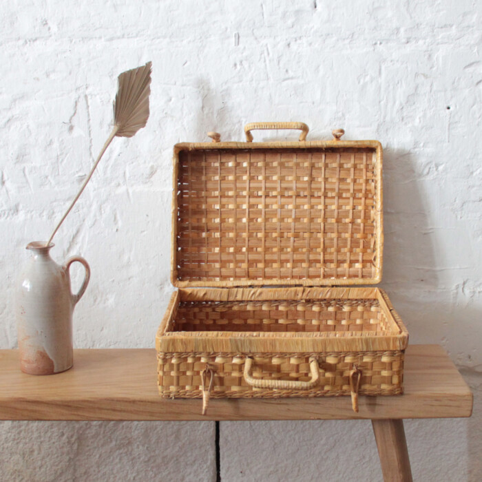 Valise tressée vintage - I678 – Image 2