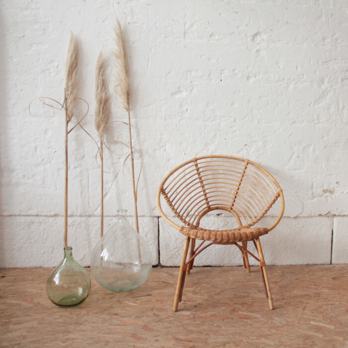 Fauteuil rotin vintage - I828