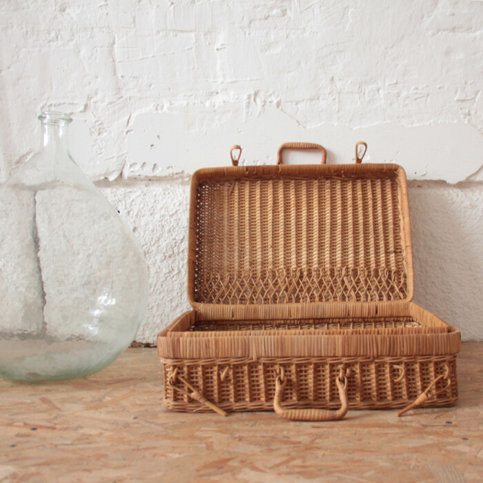 Valise tressée vintage - I712 – Image 4