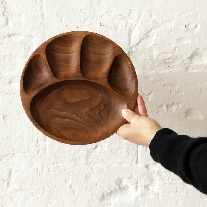 Assiette teck vintage - I524