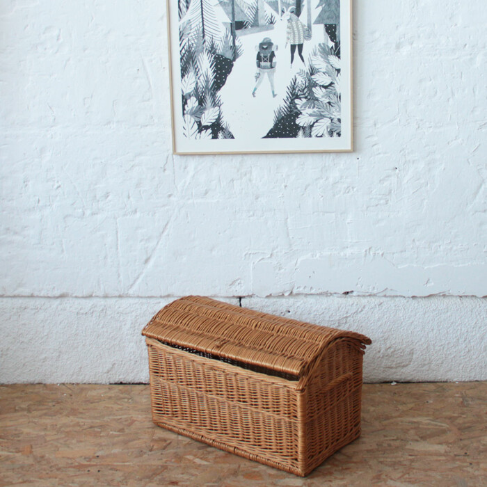 Banc coffre osier vintage - J032 – Image 3