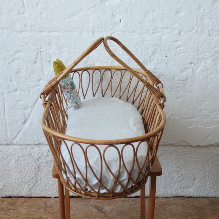 Berceau Moïse rotin vintage - C384 – Image 6