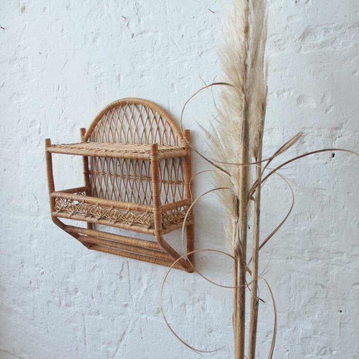 Etagère rotin vintage – Image 4