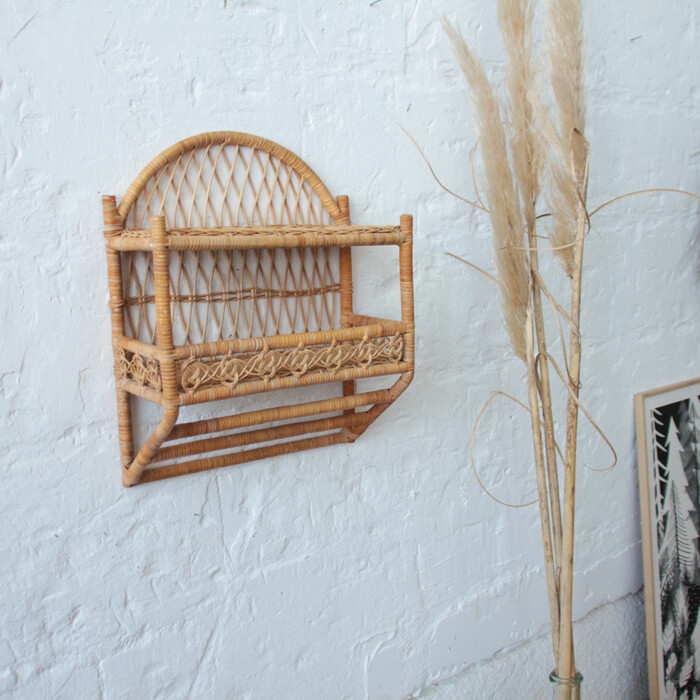 Etagère rotin vintage – Image 2