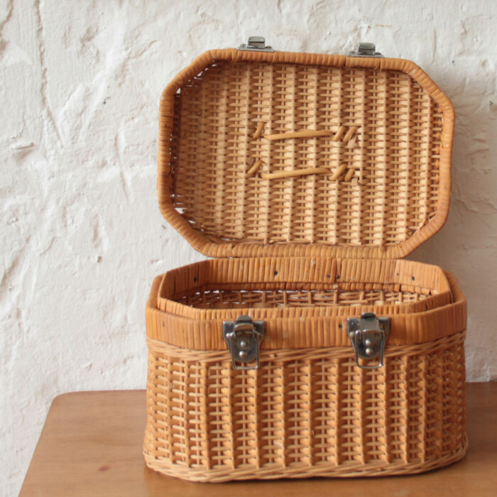 Valise tressée vintage - I788 – Image 4