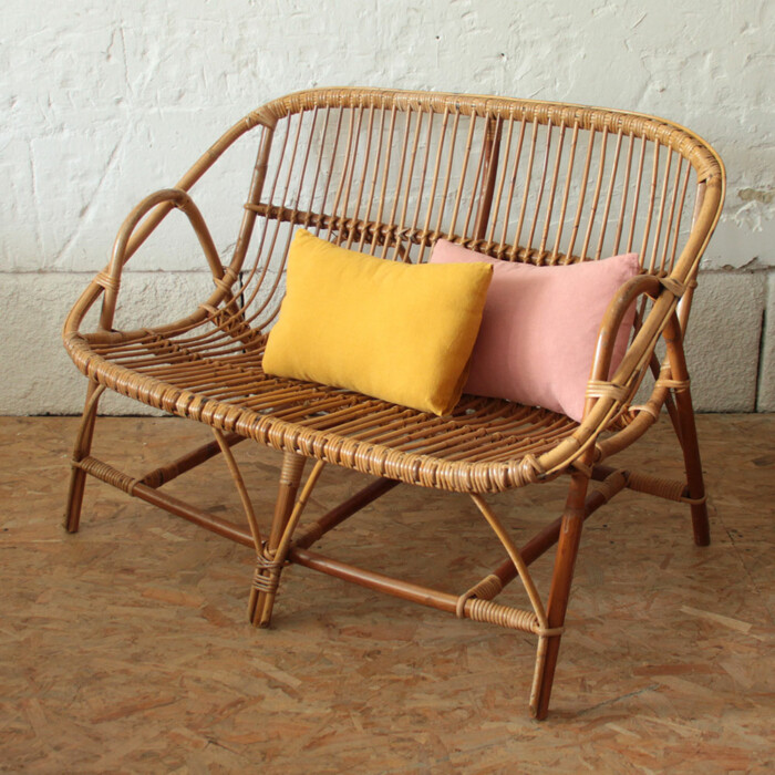 Banquette rotin vintage - J134 – Image 2