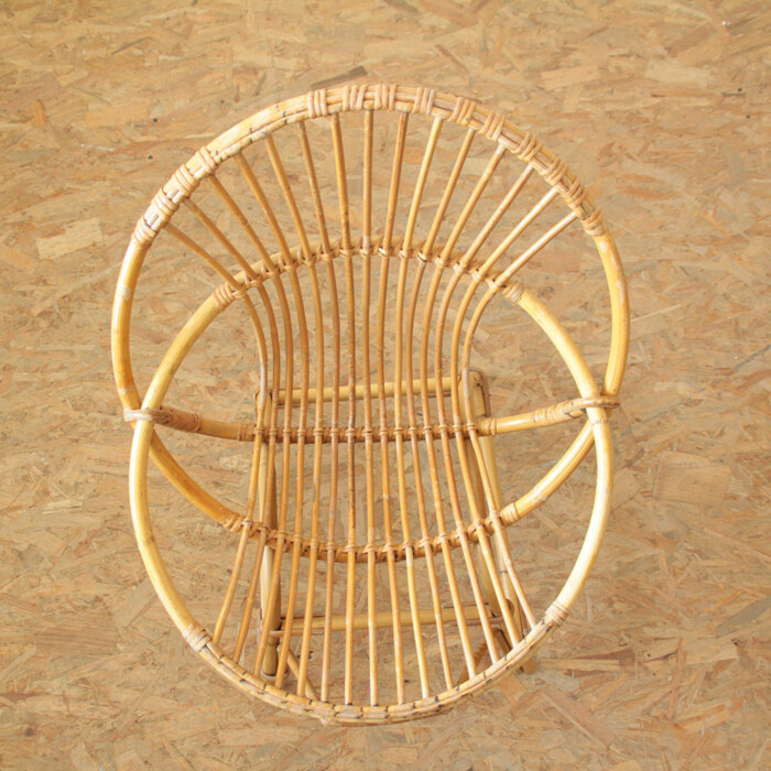 Fauteuil rotin vintage - Coquille - E669 – Image 2