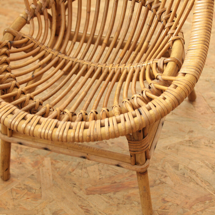 Fauteuil rotin enfant vintage - J138 – Image 6