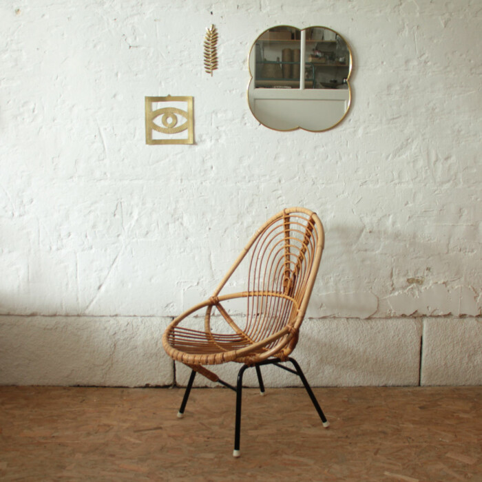 Fauteuil rotin vintage - Spirale - J193 – Image 4