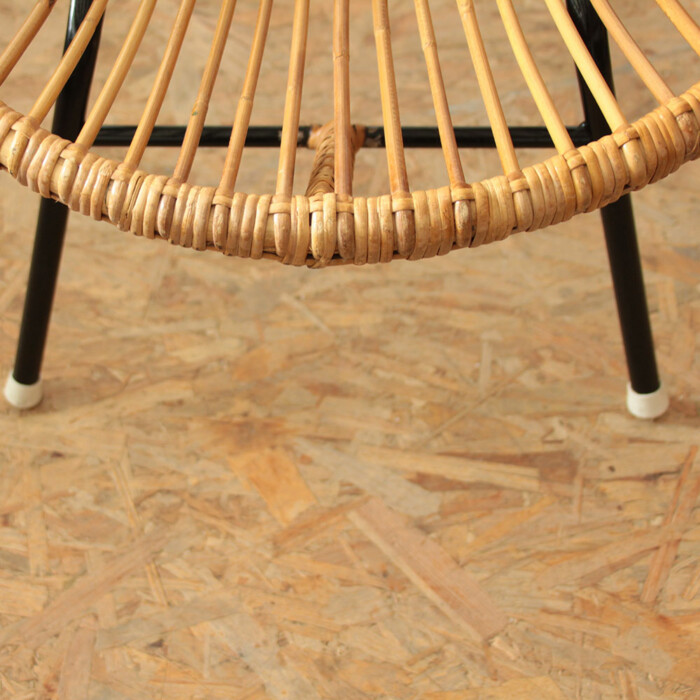 Fauteuil rotin vintage - Spirale - J193 – Image 2
