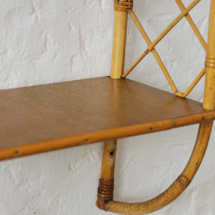 Etagère rotin vintage - J383 – Image 4