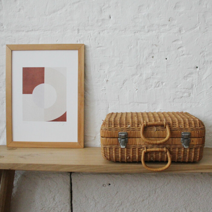 Valise tressée vintage - J442 – Image 3