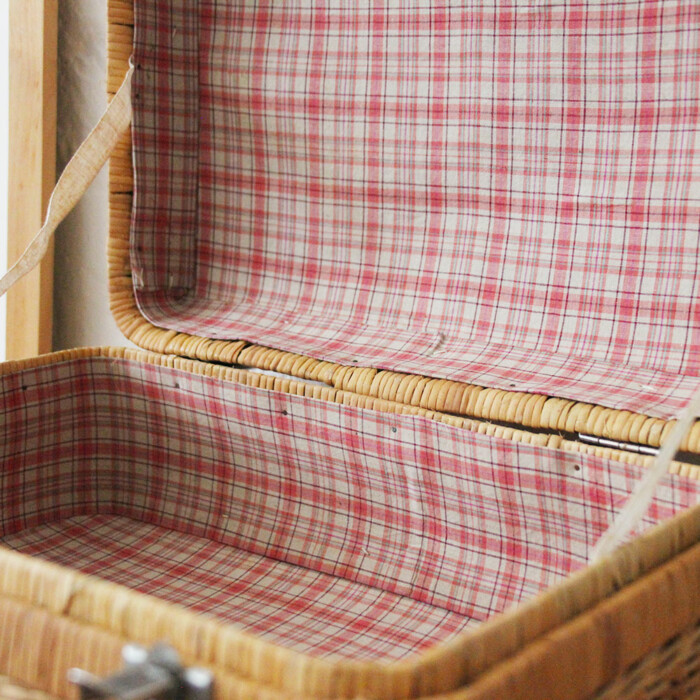 Valise tressée vintage - J442 – Image 4