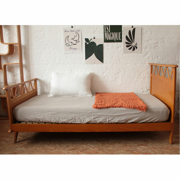 Lit bois vintage - J061