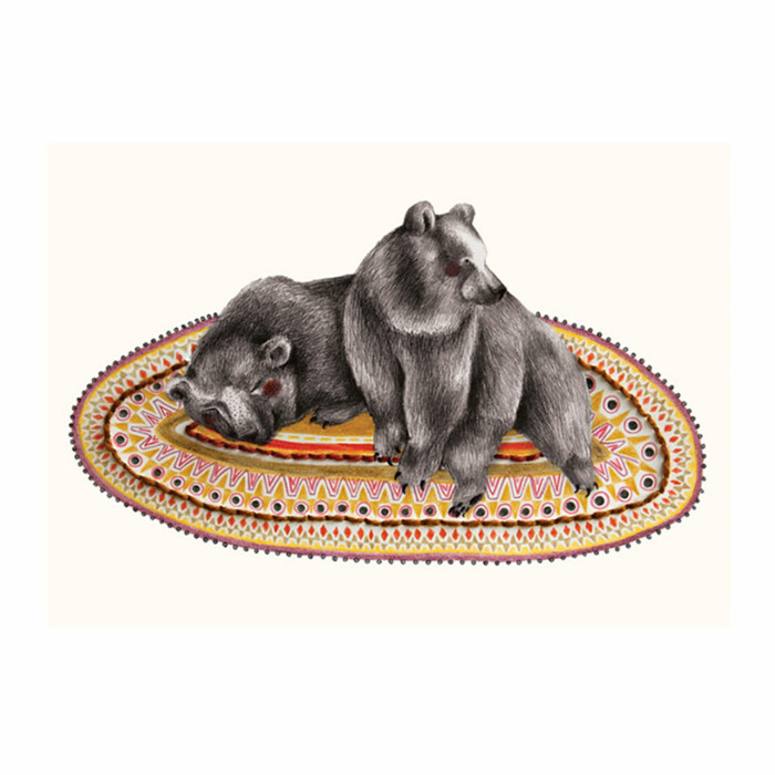 Carte Ours sur tapis - Liekeland