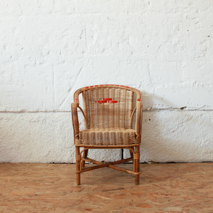 Fauteuil rotin vintage - Enfant