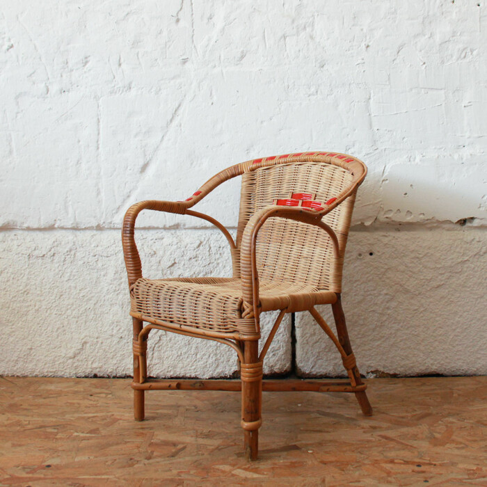 Fauteuil rotin vintage - Enfant – Image 2
