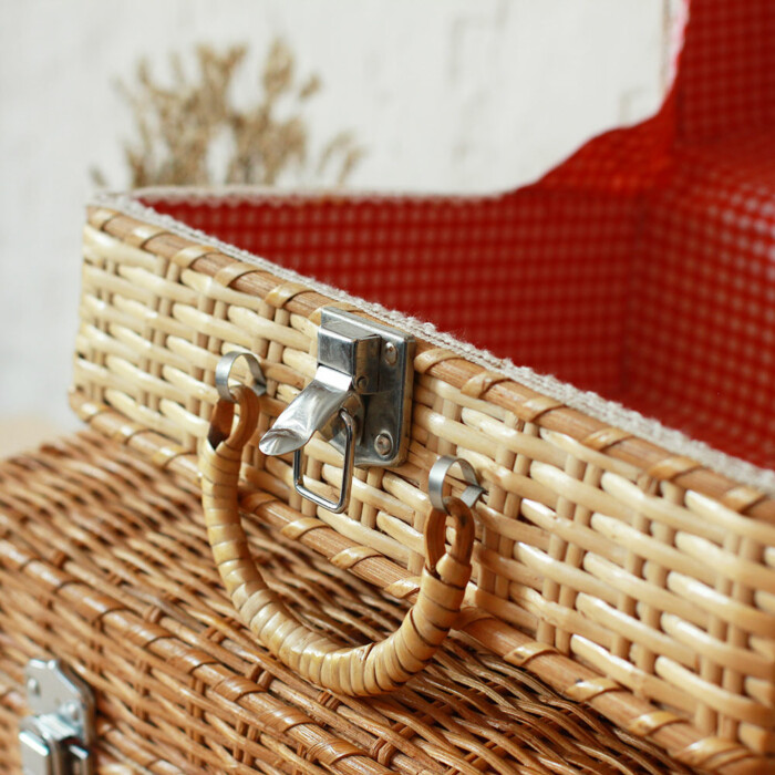 Valise tressée vintage - K349 – Image 4