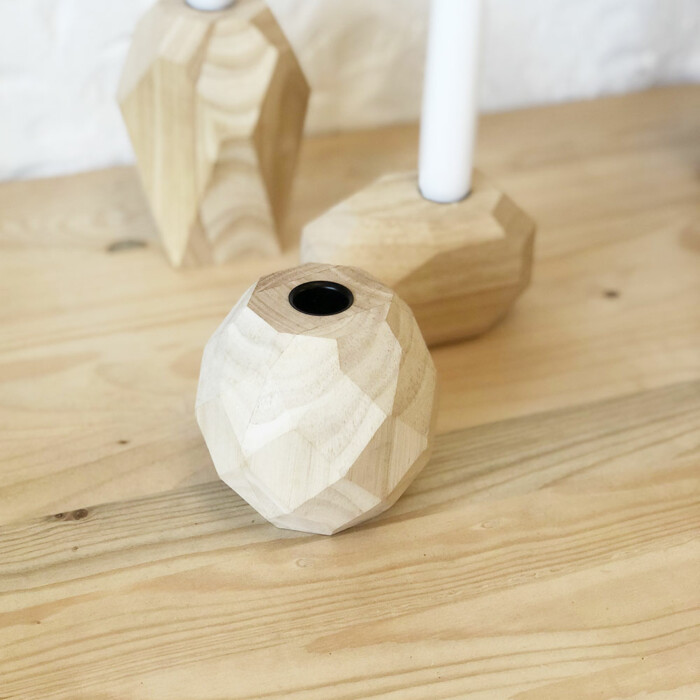 Bougeoir Bois Monolithe C