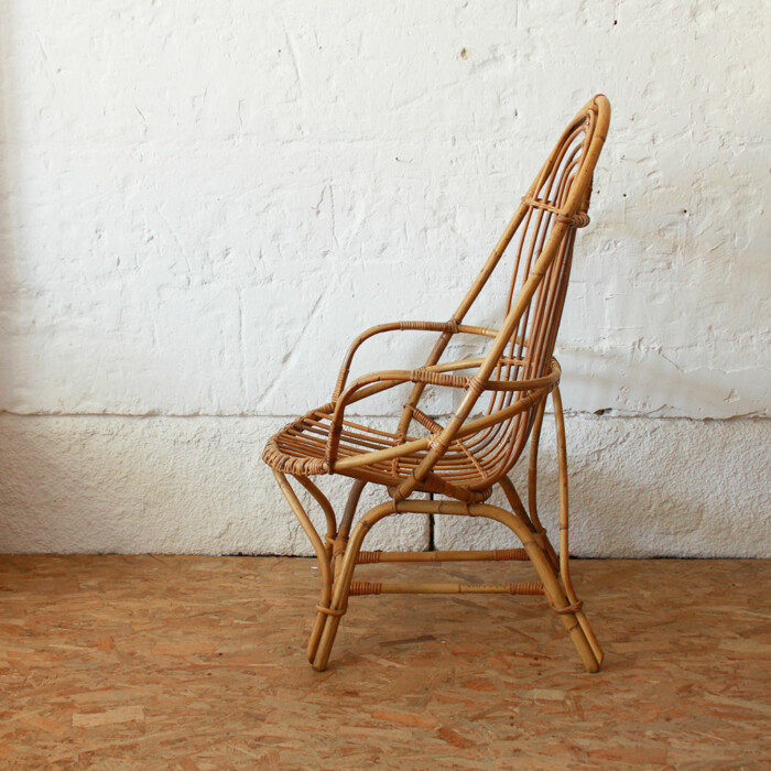 Fauteuil rotin vintage – Image 3
