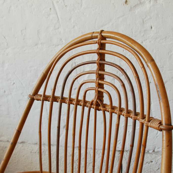Fauteuil rotin vintage – Image 4