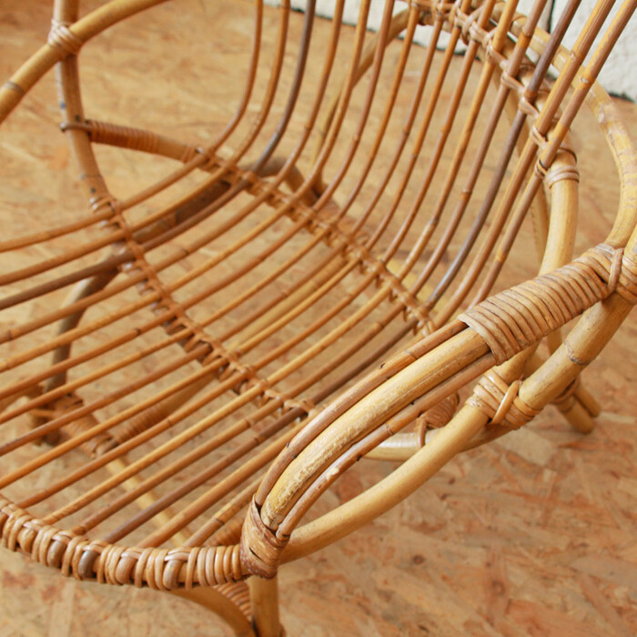 Fauteuil rotin vintage – Image 5