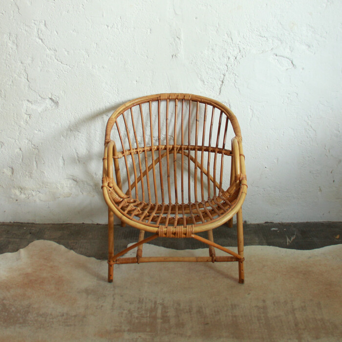 Fauteuil rotin vintage - M048 – Image 2