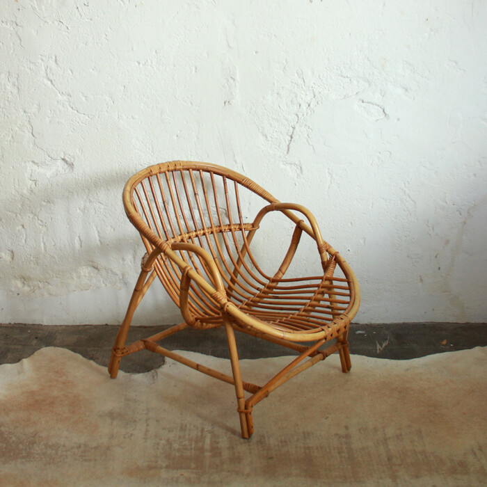 Fauteuil rotin vintage - M048 – Image 4