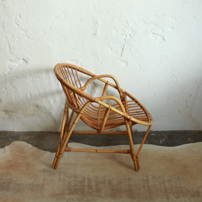 Fauteuil rotin vintage - M048 – Image 5